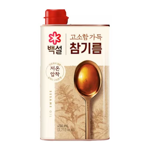 CJ)고소한참기름캔 450ml